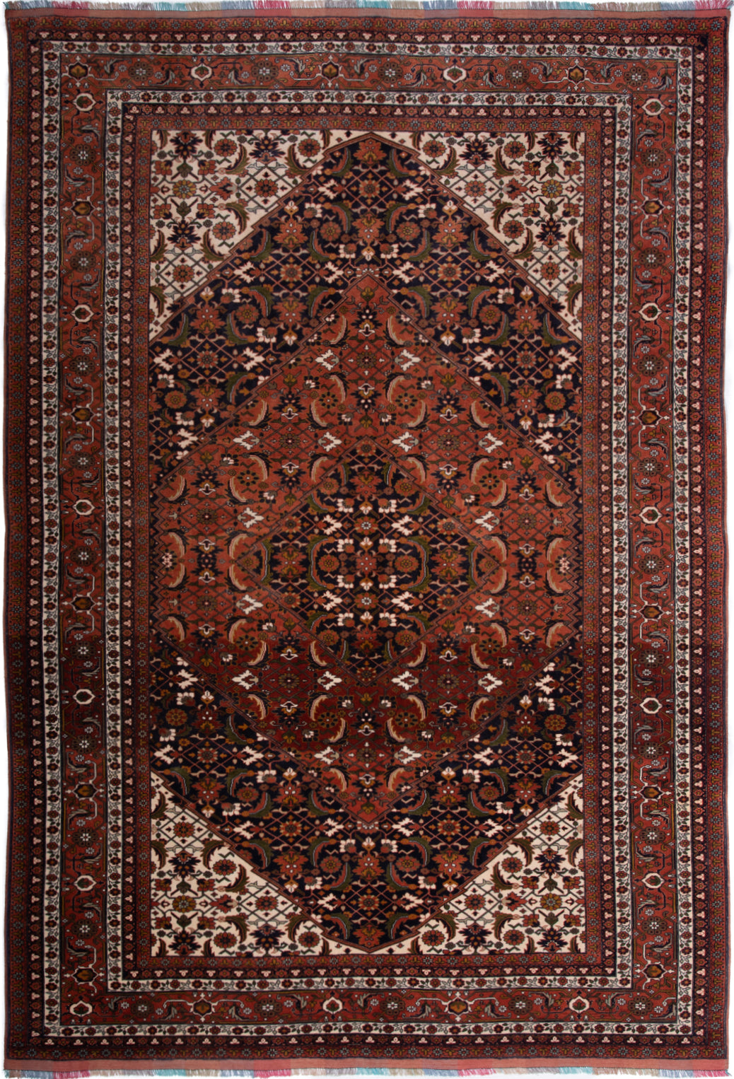 Semi-Antique Persian Quchan Wool & Silk Rug