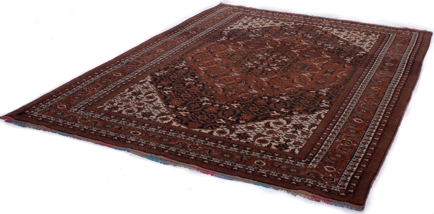 Semi-Antique Persian Quchan Wool & Silk Rug