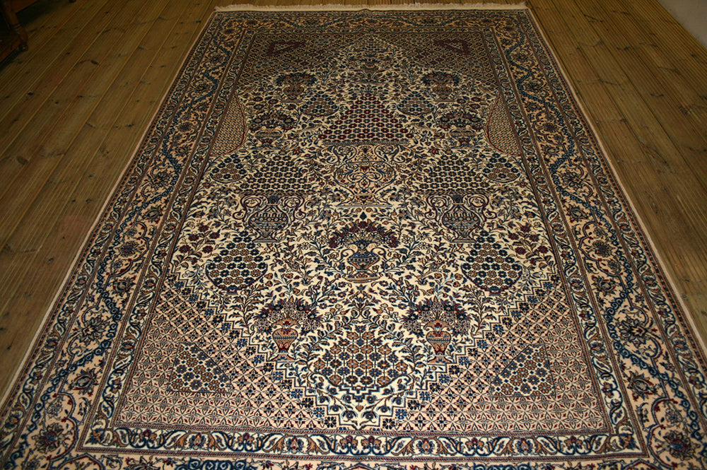 Persian Nain Wool & Silk Rug