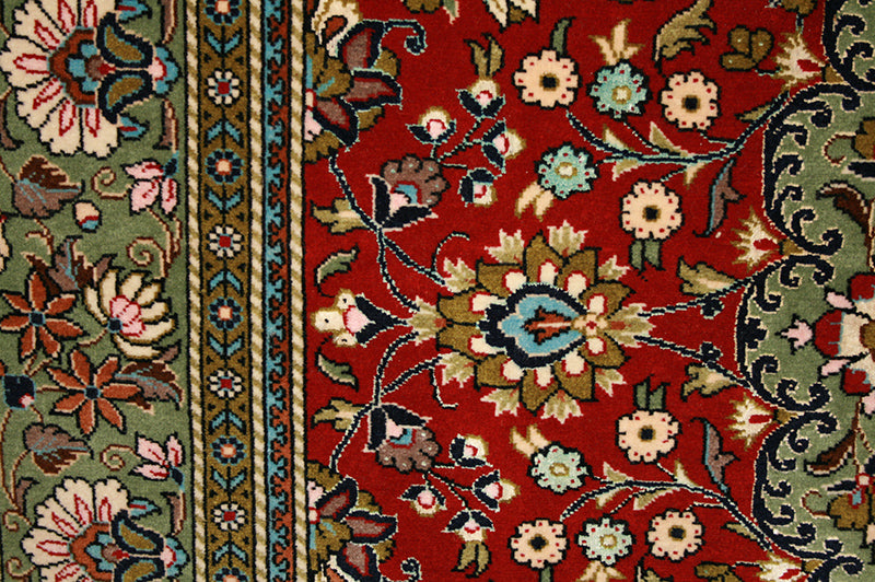 Hand-Knotted Persian Qom Wool & Silk Rug - Ref: 360 - 222 x 142cm ...