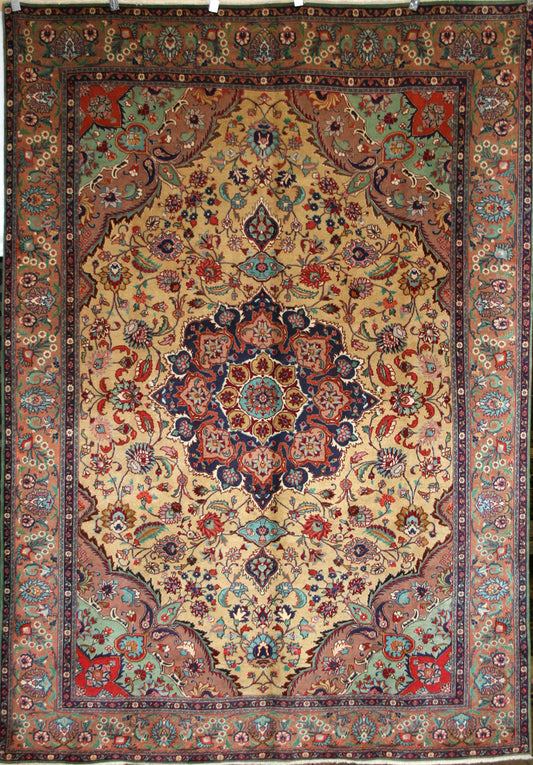 Semi-Antique Persian Tabriz Rug