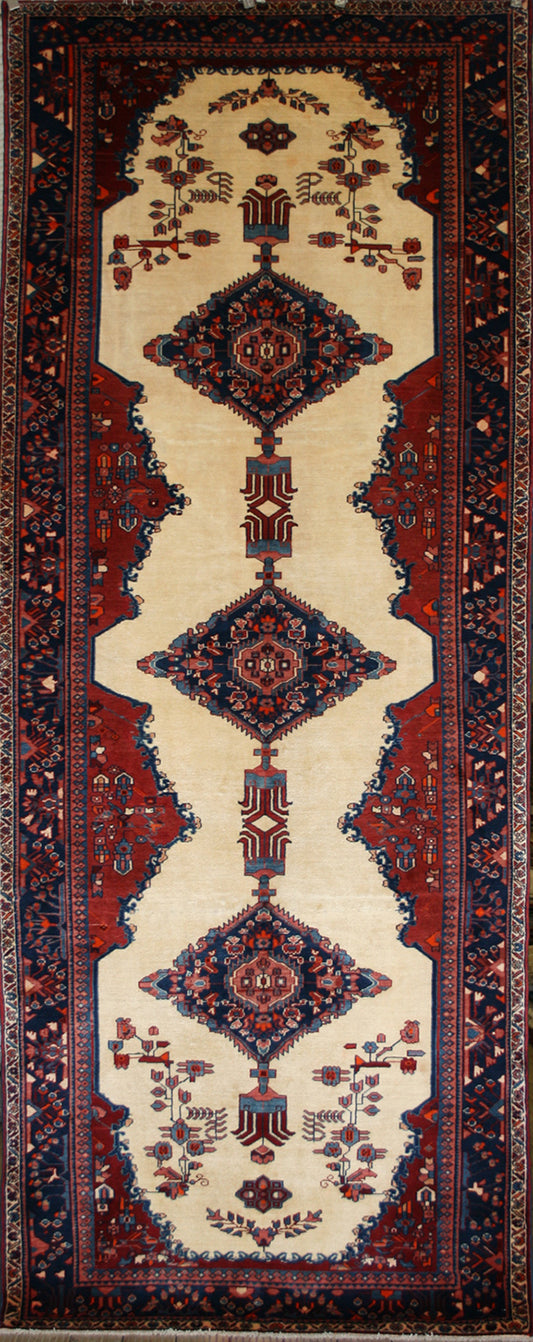 Semi-Antique Persian Heriz Runner Rug