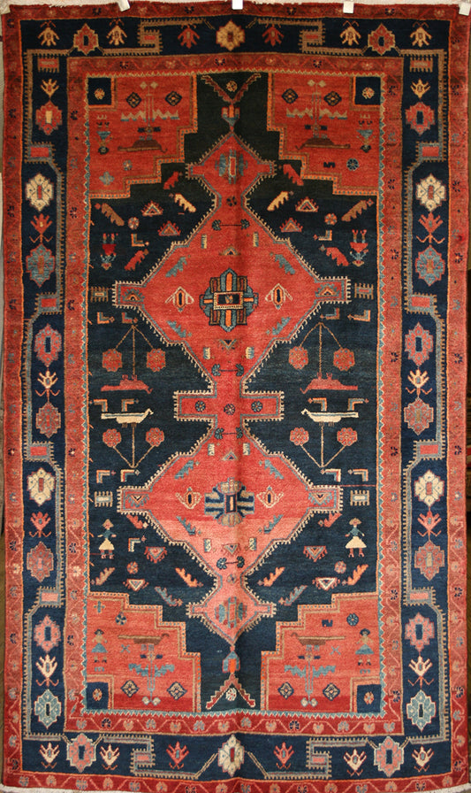 Semi-Antique Persian Nahavand Rug