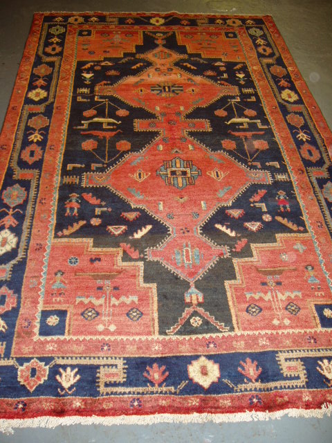 Semi-Antique Persian Nahavand Rug