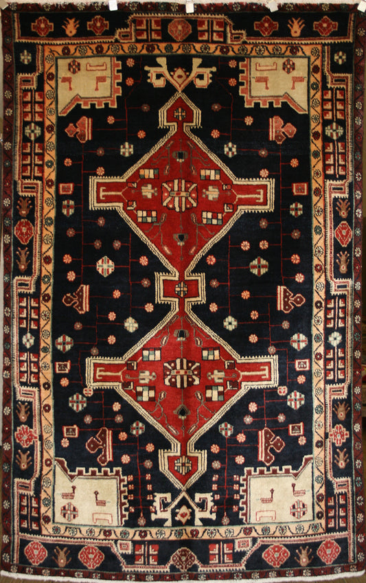 Semi-Antique Persian Nahavand Rug