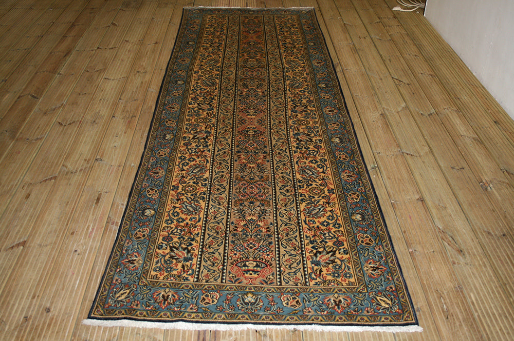 Persian Qum Wool & Silk Runner Rug