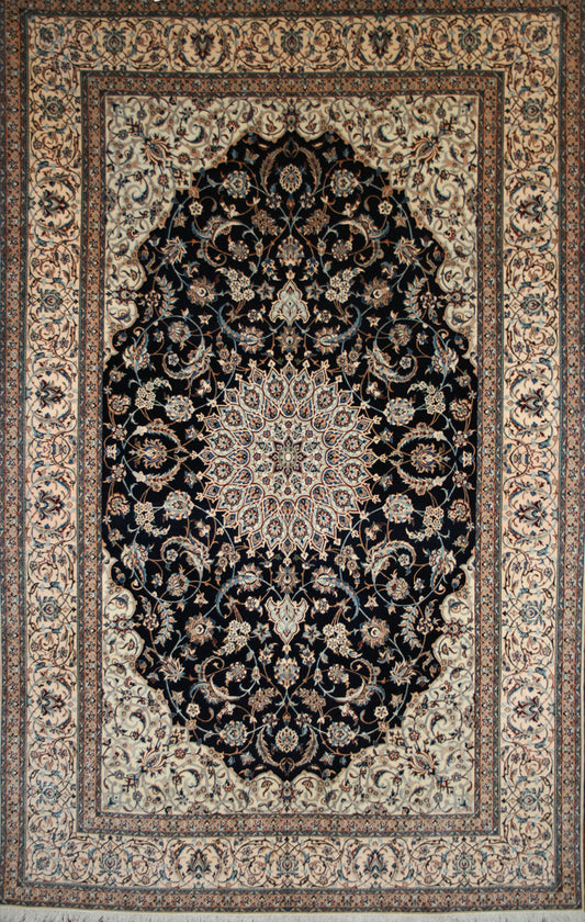 Persian Nain Wool & Silk Rug