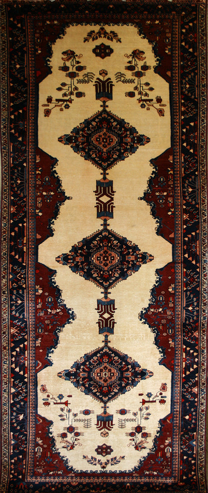 Semi-Antique Persian Heriz Runner Rug