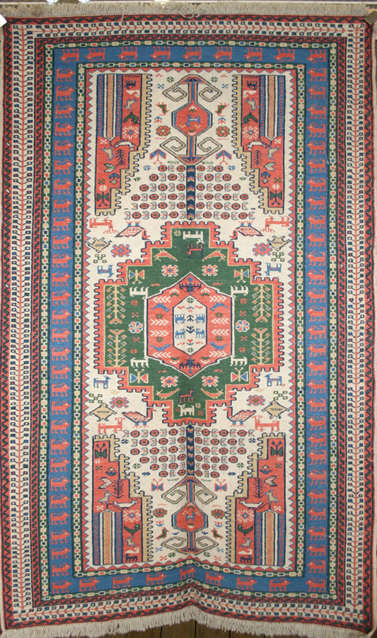 Persian Sirjan Soumak Rug