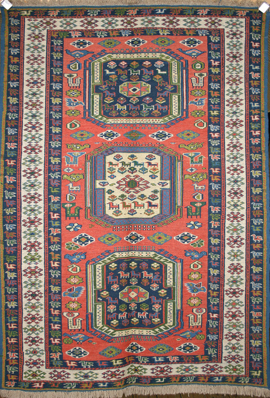 Persian Sirjan Soumak Rug