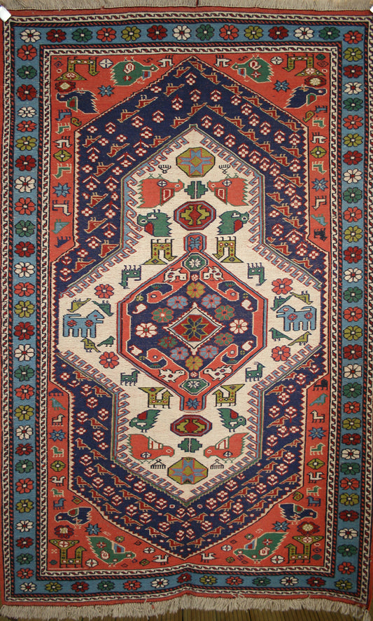 Persian Sirjan Soumak Rug