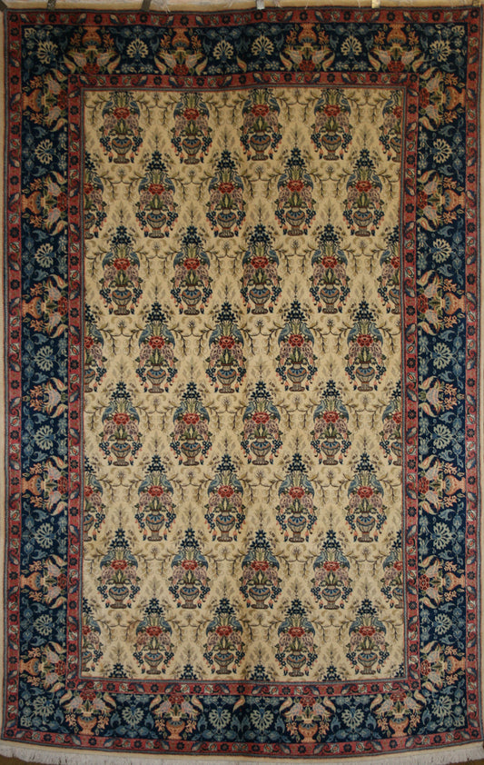 Persian Varamin Wool & Silk Rug