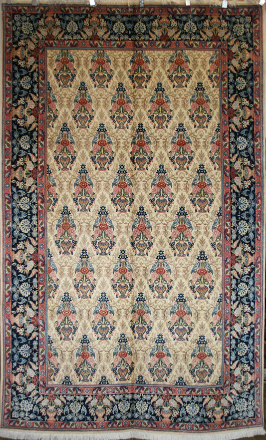 Persian Varamin Wool & Silk Rug