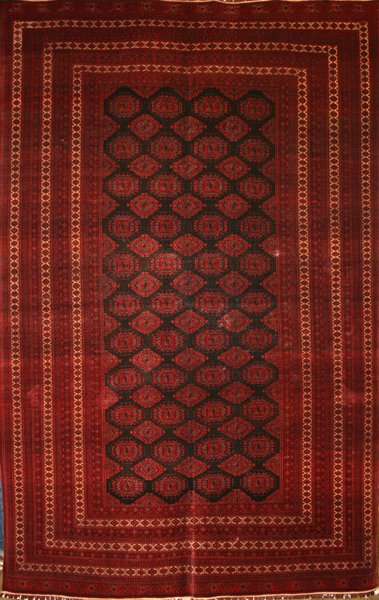 Semi-Antique Afghan Turkman Rug