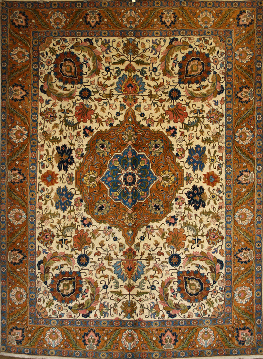 Semi-Antique Persian Tabriz Rug