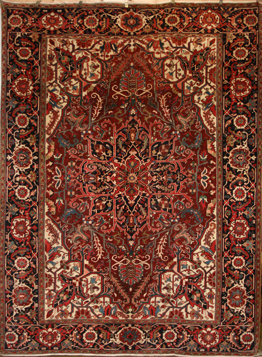 Semi-Antique Persian Heriz Rug